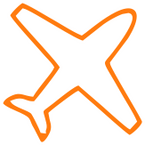 airplane icon orange