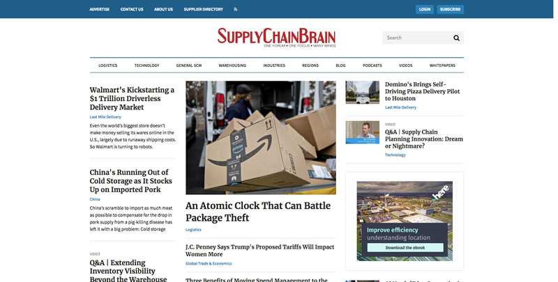 Supply Chain Brain Website - blog and resource